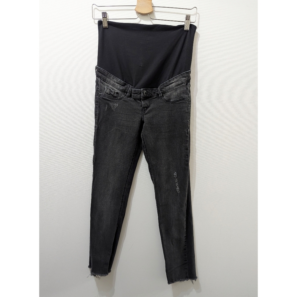 H&M MAMA Skinny High Rib Maternity Ankle Length Jeans Size 6
